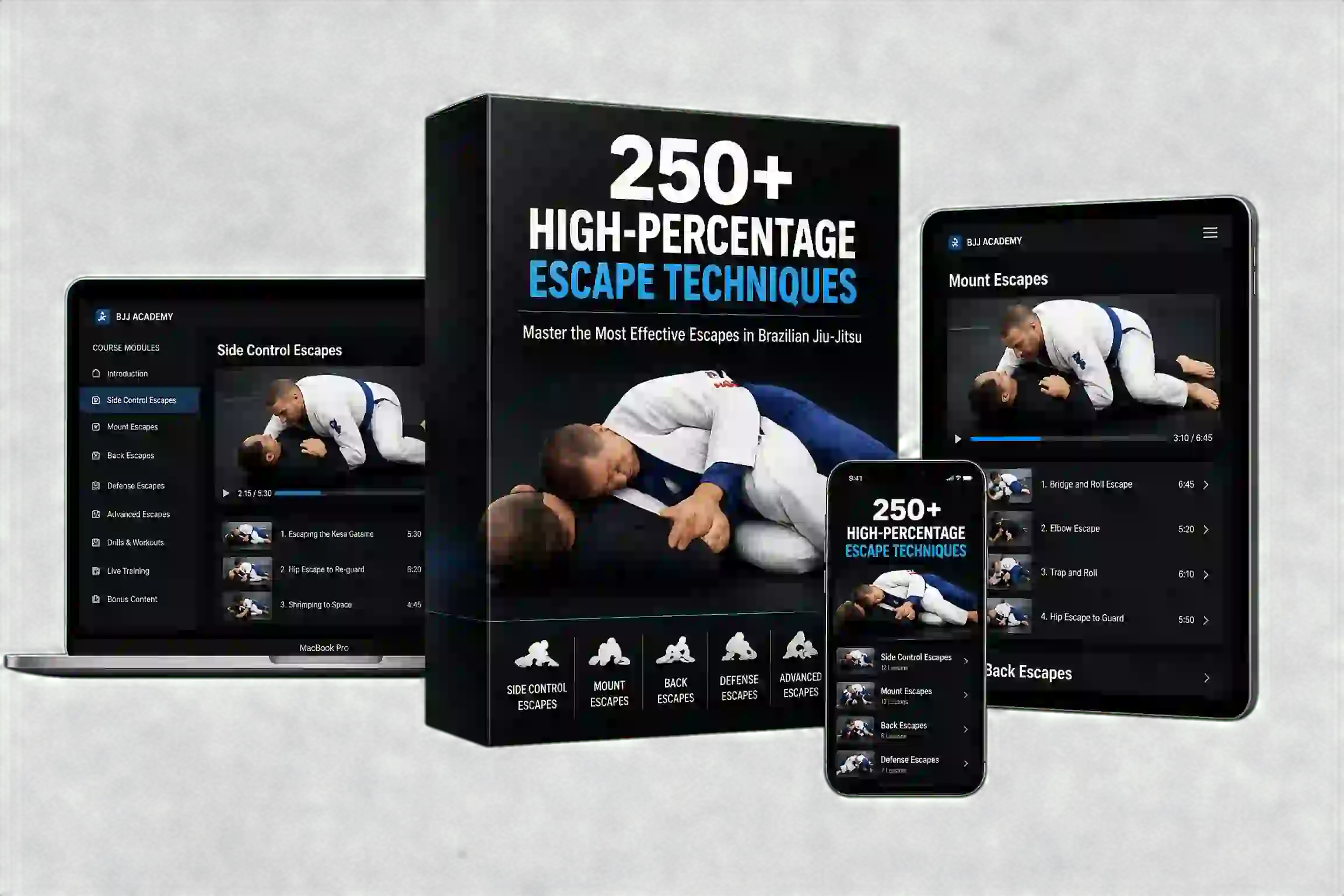 250+ Jiu-Jitsu Escape Techniques